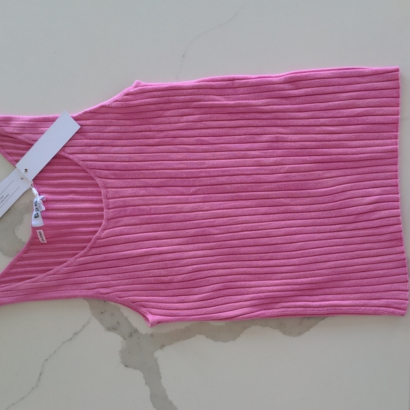 525America wide ribbed tank,hot pink ,NWT, Large - Picture 2 of 5